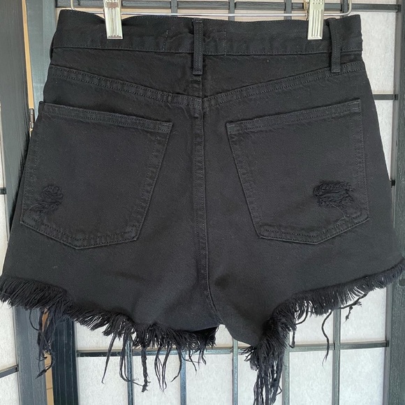 3x1 Black Distressed Jean Shorts - Picture 3 of 3